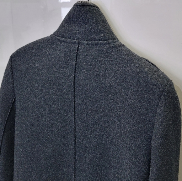 Geiger Austria Grey Boiled Wool Jacket Mock Neck Button Coat Women’s EU 40 US M - Picture 11 of 17
